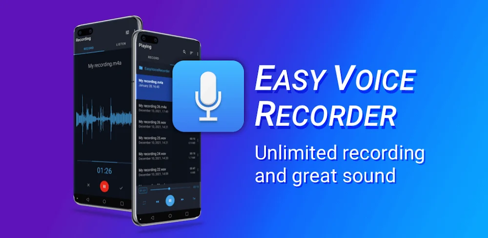Easy Voice Recorder Pro Android app cover image