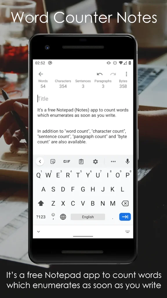 Word Counter Note CountablePad Android app screenshot 2
