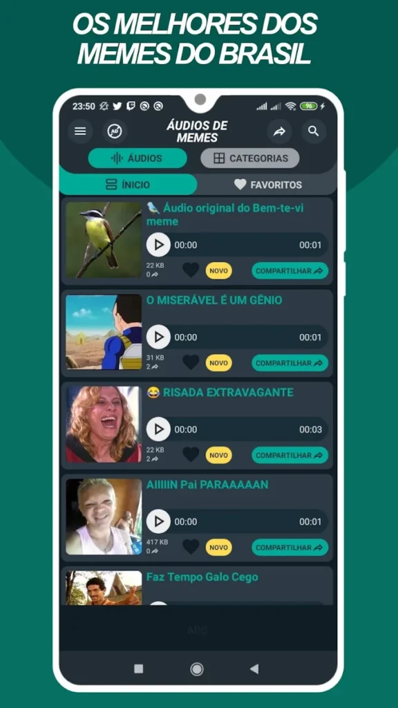 Audio Memes Android app screenshot 2