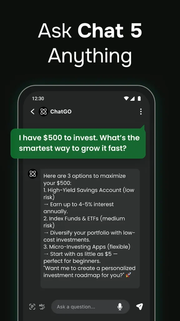 ChatGO - AI Chatbot Assistant Android app screenshot 2