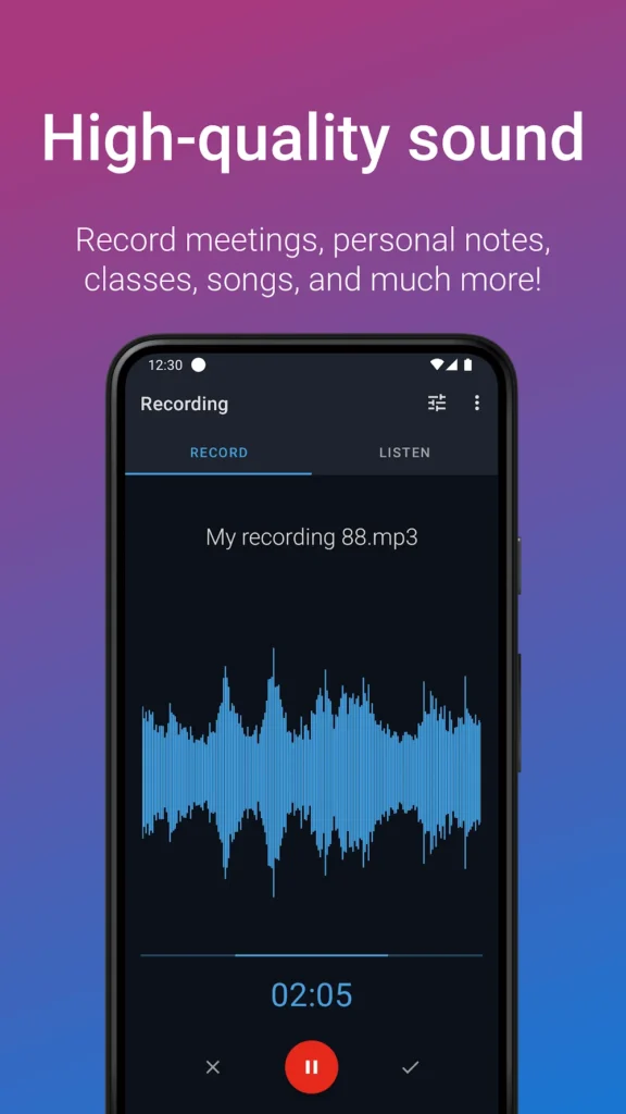 Easy Voice Recorder Pro Android app screenshot 3