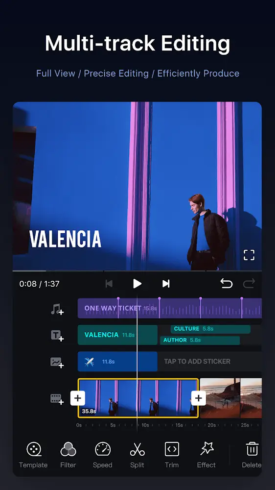 VN Video Editor Android app screenshot 3