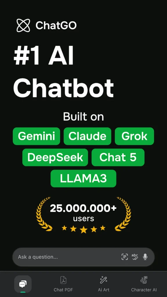 ChatGO - AI Chatbot Assistant Android app screenshot 3