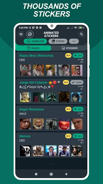 1001 Animated Stickers for WA Android app screenshot 3