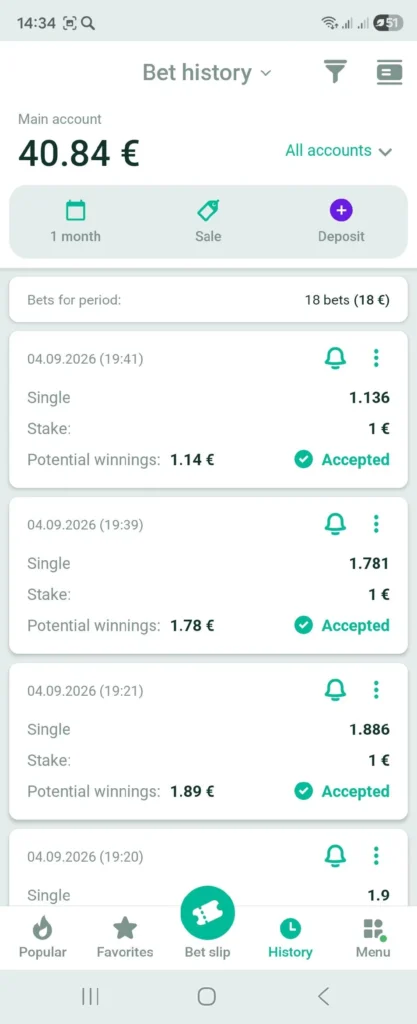 BetOnGame Android app screenshot 4