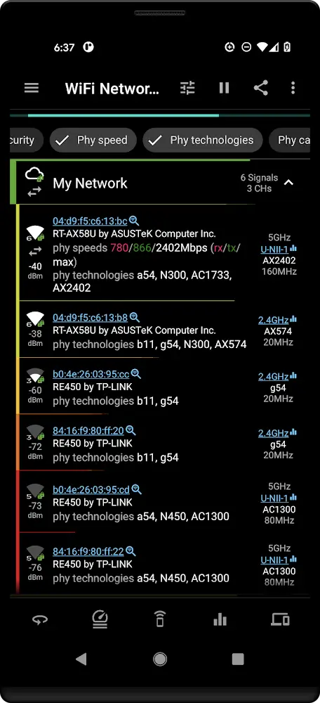 Speed Test WiFi Analyzer (analiti) Android app screenshot 5