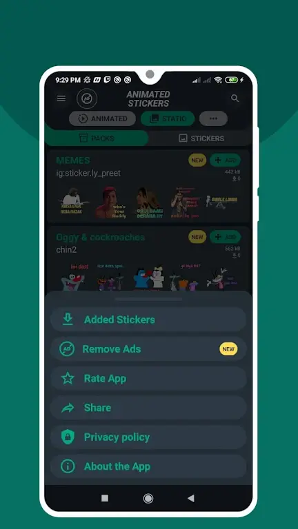 1001 Animated Stickers for WA Android app screenshot 4