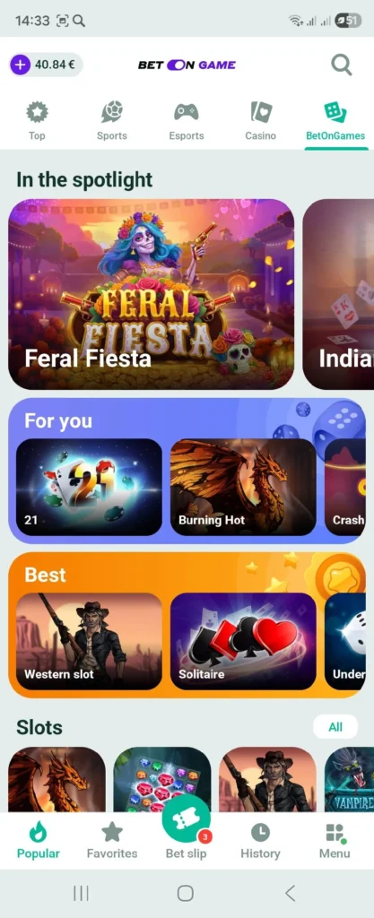 BetOnGame Android app screenshot 9