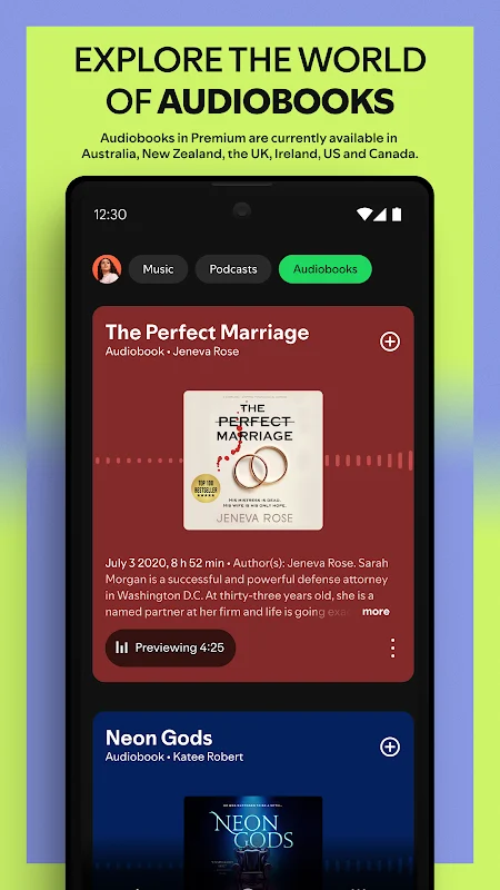 Spotify X Gold Android app screenshot 2